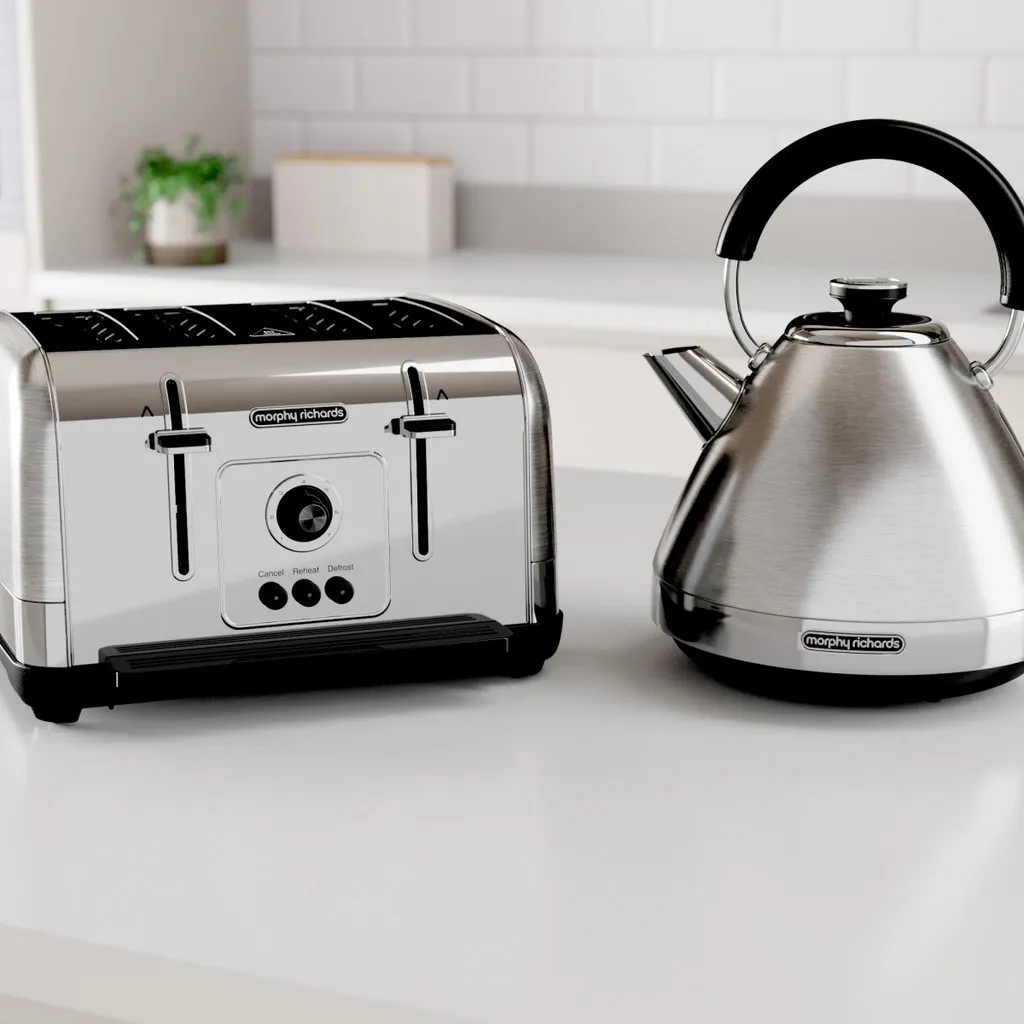 Тостер на четыре слота: Morphy Richards Venture 4 Slice Brushed Stainless Steel 240130