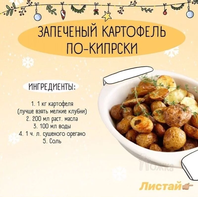 Кулинарная инфографика в рецептах