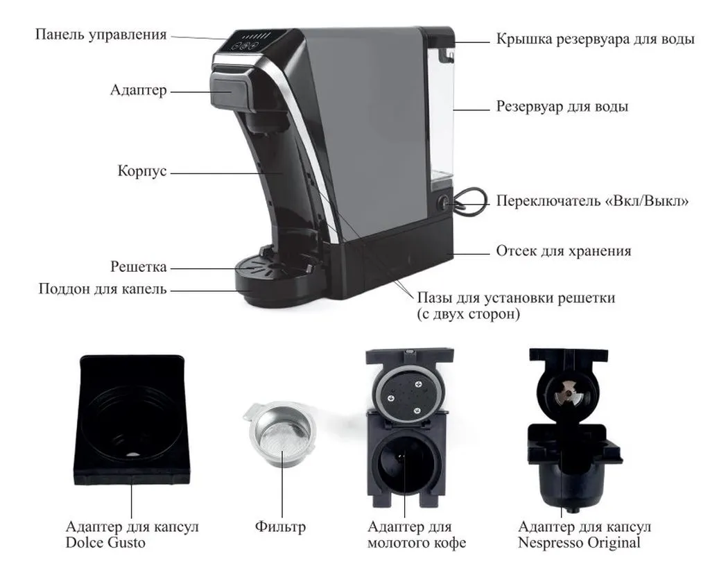 Кофеварка «3 в 1» Kitfort KT-7230