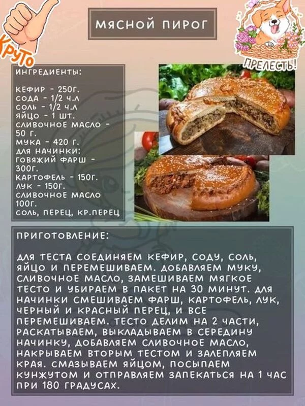 Кулинарная инфографика  в рецептах