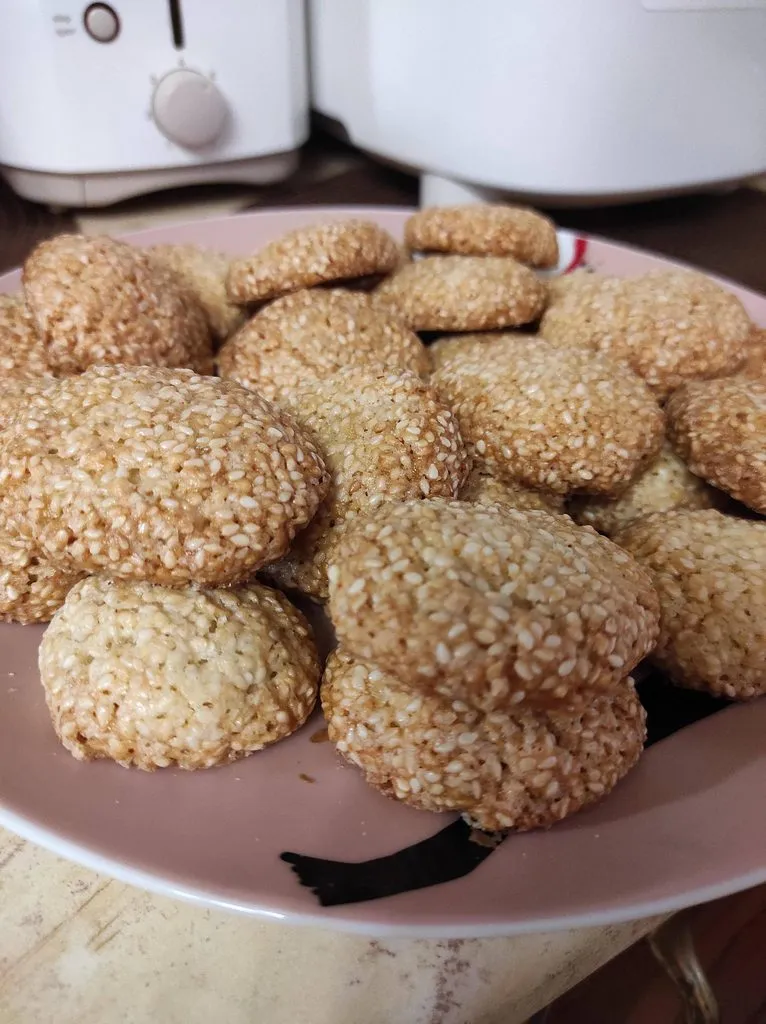 Кунжутное печенье на растительном масле