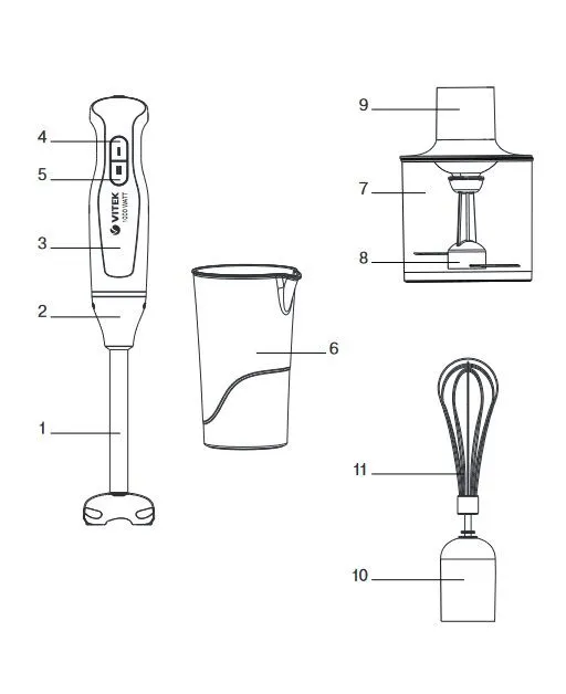 Блендер погружной Vitek VT-3403