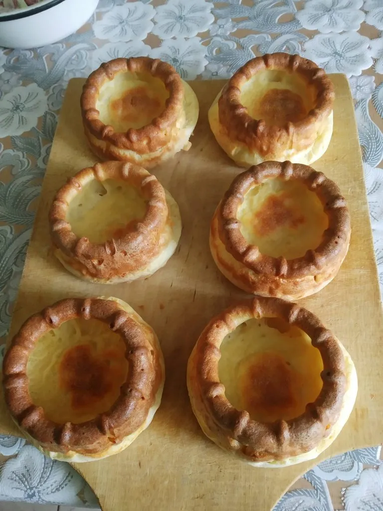 Закусочные лукошки с грибами