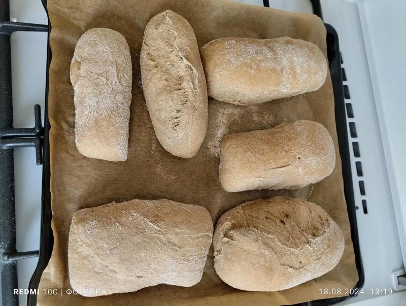 Чиабатта с ржаной мукой и солодом