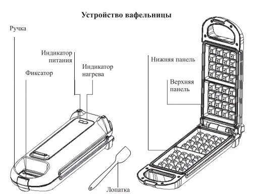 Вафельница для бельгийских вафель Kitfort КТ-1689