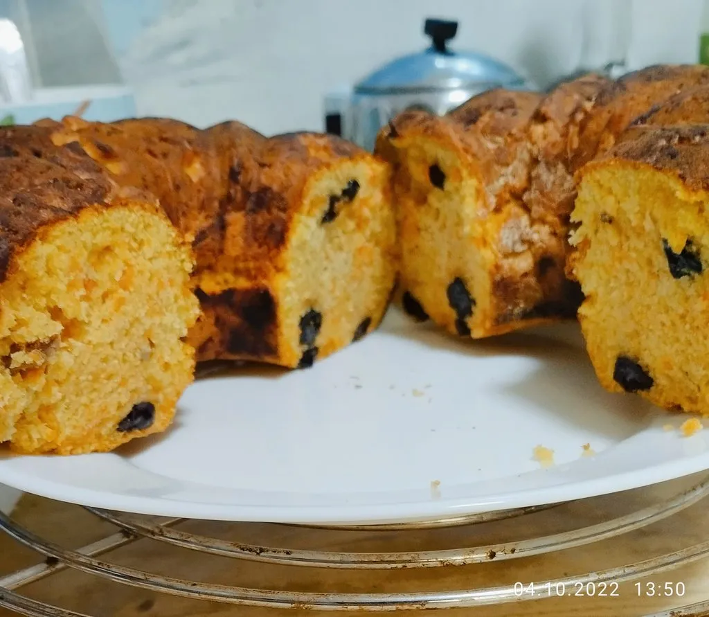 Тыквенно-медовый кекс с изюмом (+видео)