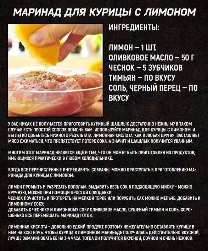 Кулинарная инфографика в рецептах