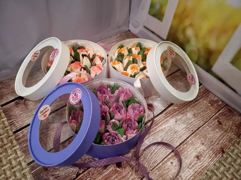 Зефирные букеты и композиции