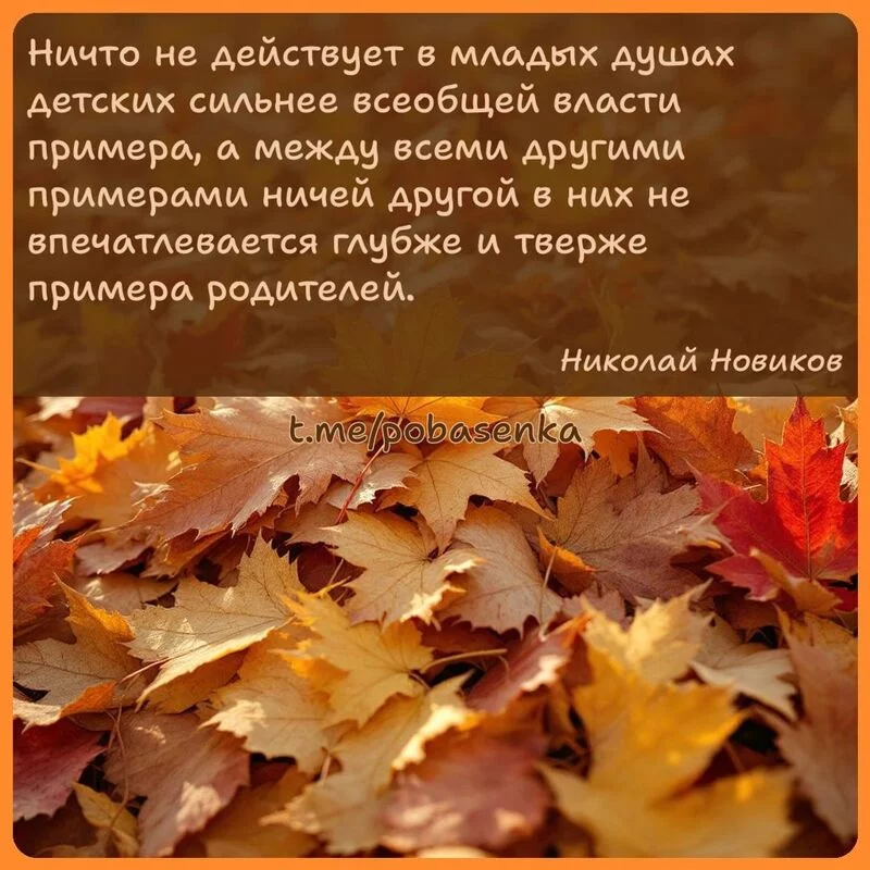 «Ничто не действует в младых душах детских сильнее всеобщей власти примера, а между всеми другими примерами ничей другой в...» height="550" width="550"
