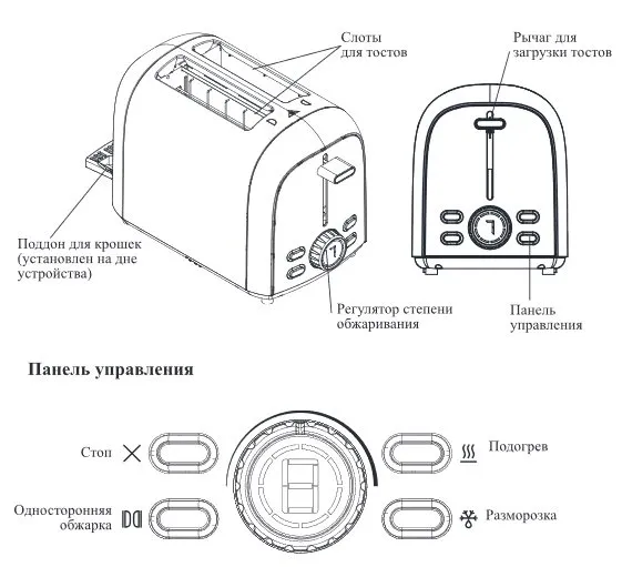 Тостер Kitfort КТ-2099