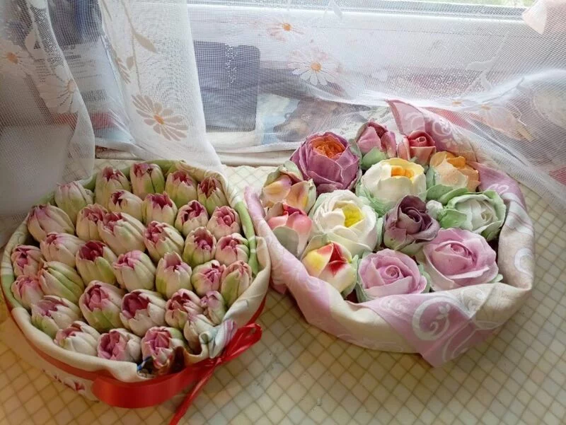 Зефирные букеты и композиции