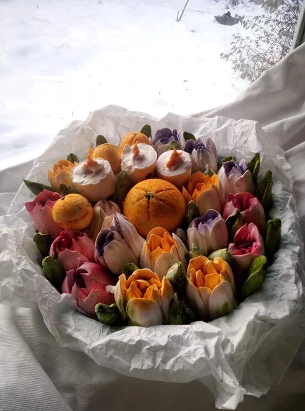 Зефирные букеты и композиции