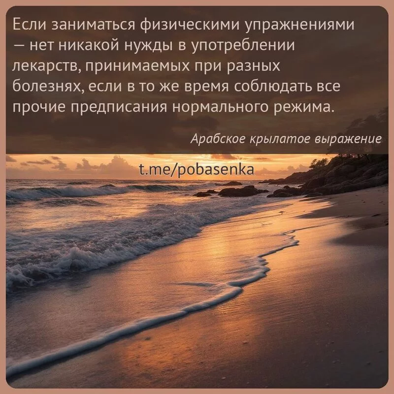 «Если заниматься физическими упражнениями — нет никакой нужды в употреблении лекарств, принимаемых при разных болезнях, если...» height="550" width="550"