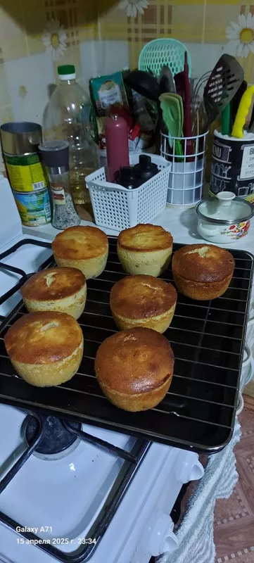 Кулич творожный на маргарине с лимонной цедрой (в маленьких формочках)