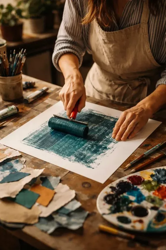 Научитесь технике монотипии не выходя из дома