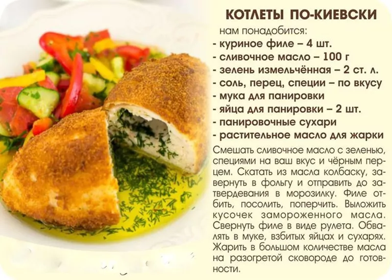 Кулинарная инфографика в рецептах