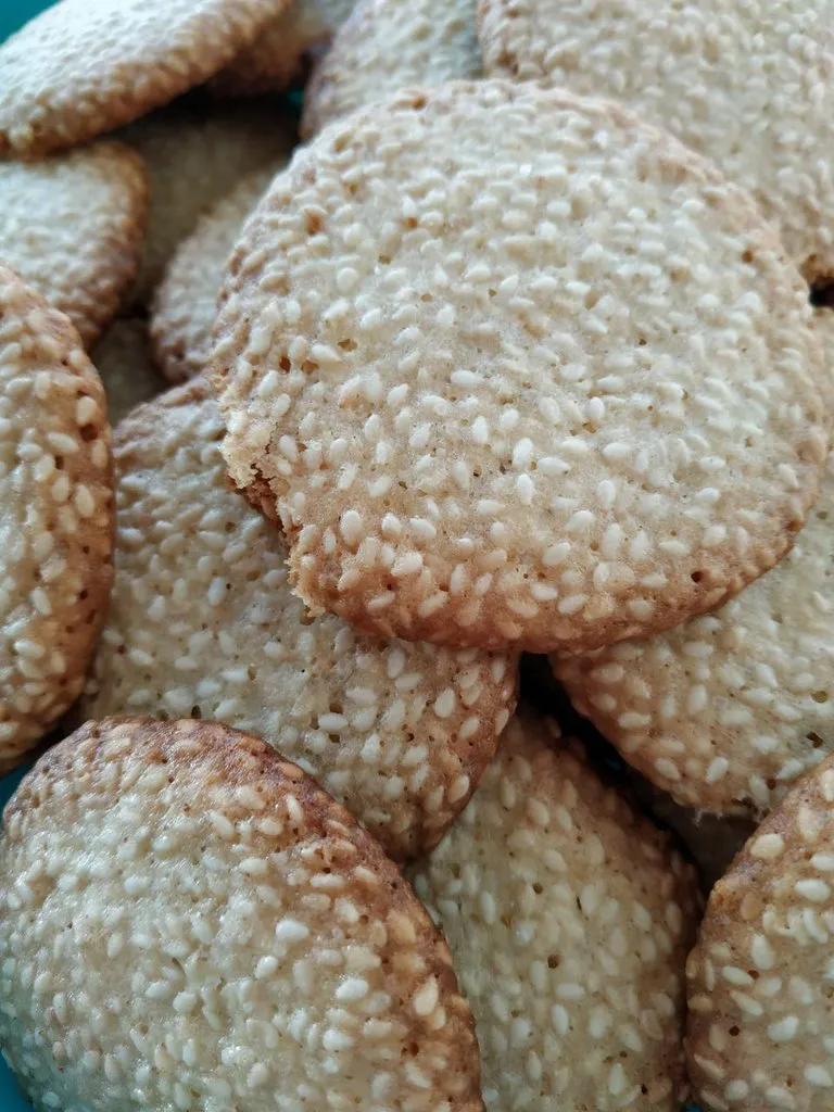 Кунжутное печенье на растительном масле