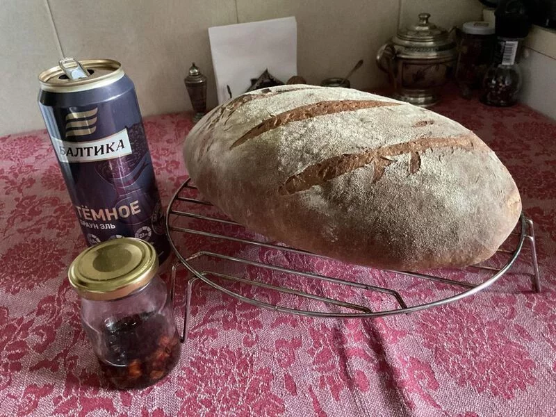 Хлеб на пиве "Гиннес" и узо (духовка)