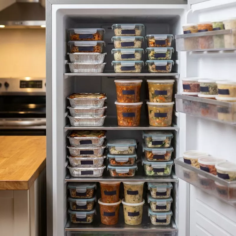 Замораживание готовой еды, хранение готовой еды в холодильнике