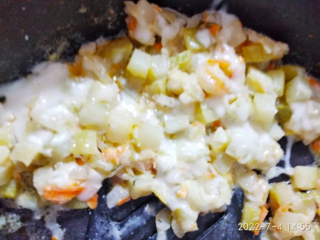 Кабачки в сливочном соусе
