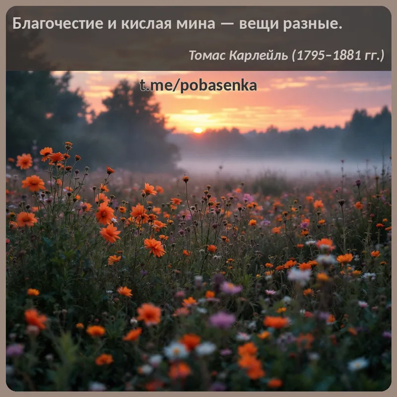 «Благочестие и кислая мина — вещи...» height="550" width="550"
