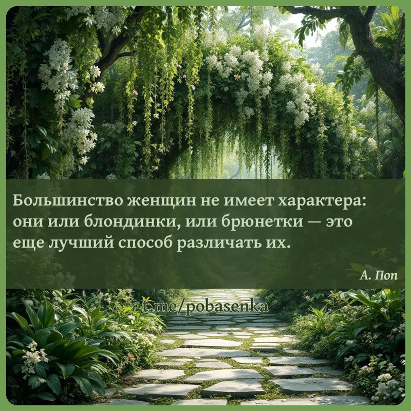 «Большинство женщин не имеет характера они или блондинки, или брюнетки — это еще лучший способ различать...» height="550" width="550"