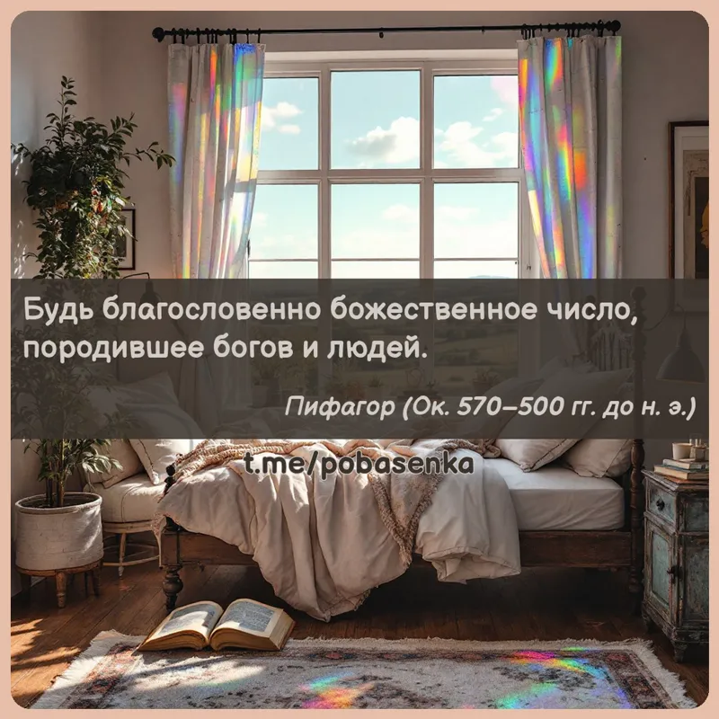 «Будь благословенно божественное число, породившее богов и...» height="550" width="550"