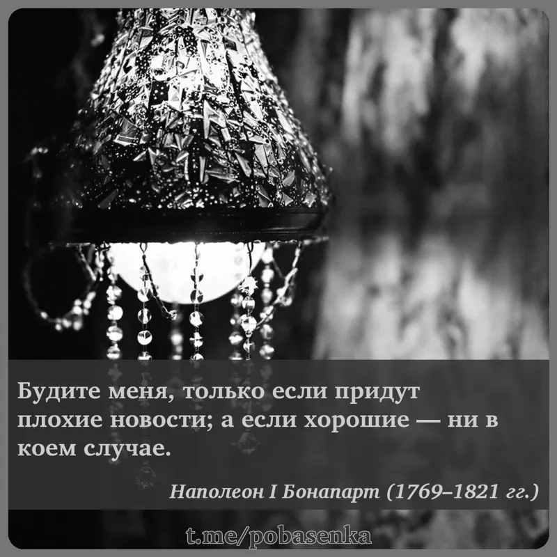 «Будите меня, только если придут плохие новости; а если хорошие — ни в коем...» height="550" width="550"
