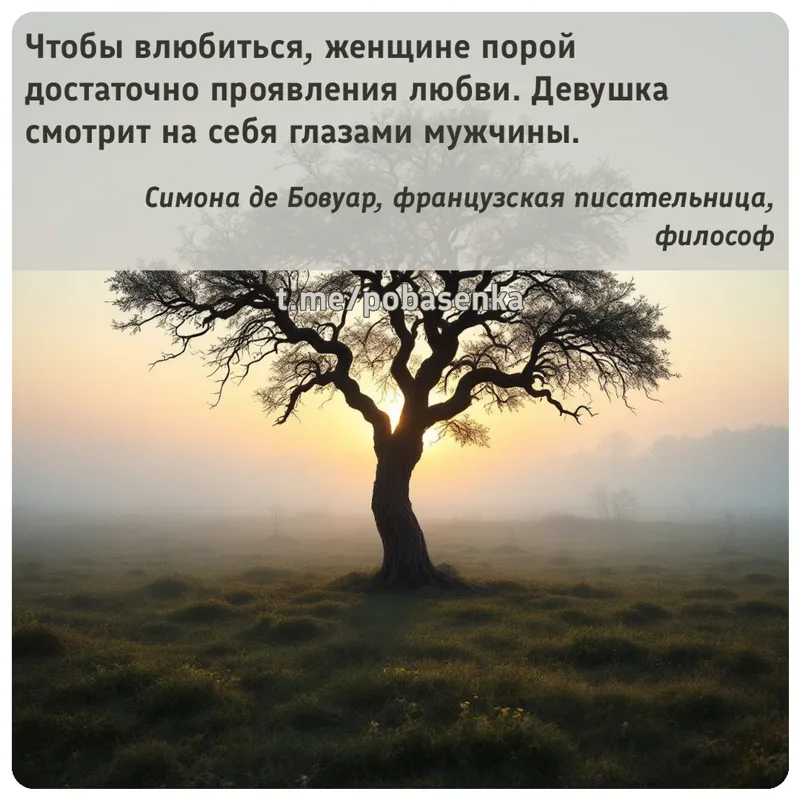 «Чтобы влюбиться, женщине порой достаточно проявления любви. Девушка смотрит на себя глазами...» height="550" width="550"
