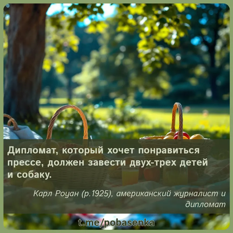 «Дипломат, который хочет понравиться прессе, должен завести двух трех детей и...» height="550" width="550"
