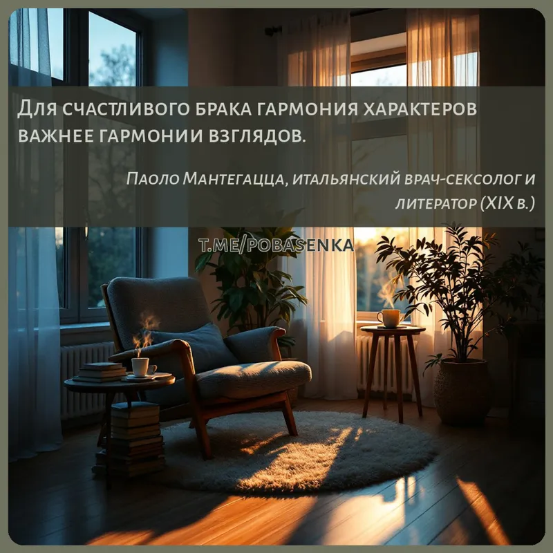 «Для счастливого брака гармония характеров важнее гармонии...» height="550" width="550"