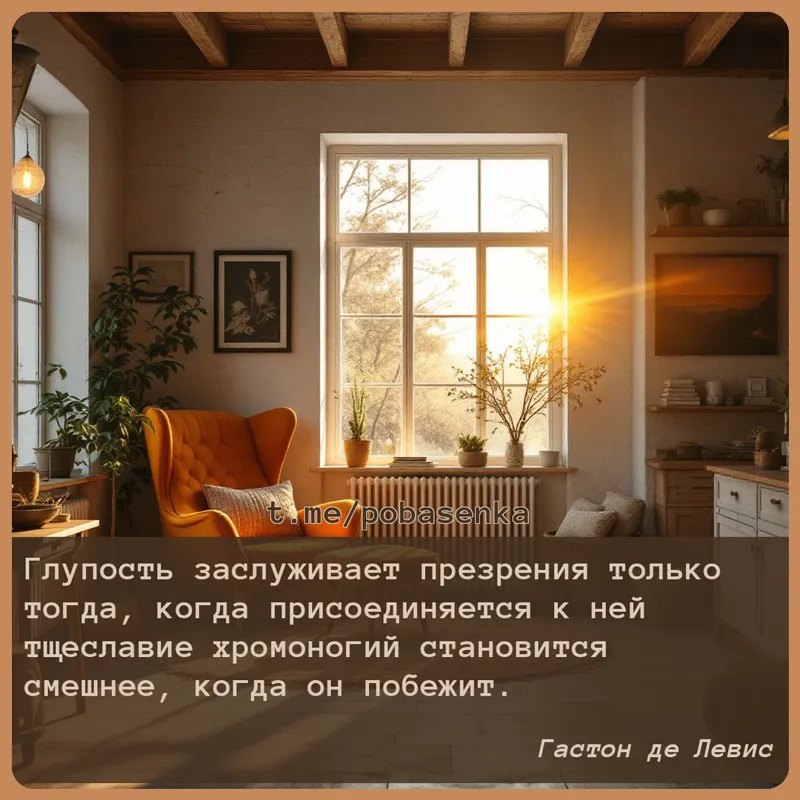 «Глупость заслуживает презрения только тогда, когда присоединяется к ней тщеславие хромоногий становится смешнее, когда он...» height="550" width="550"