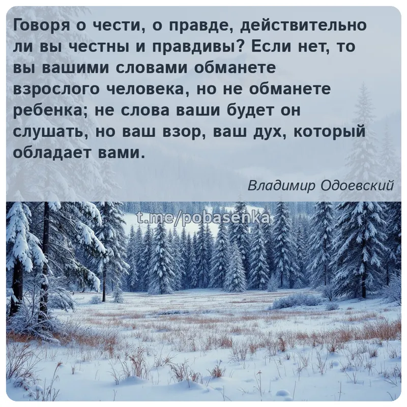 «Говоря о чести, о правде, действительно ли вы честны и правдивы? Если нет, то вы вашими словами обманете взрослого человека,...» height="550" width="550"