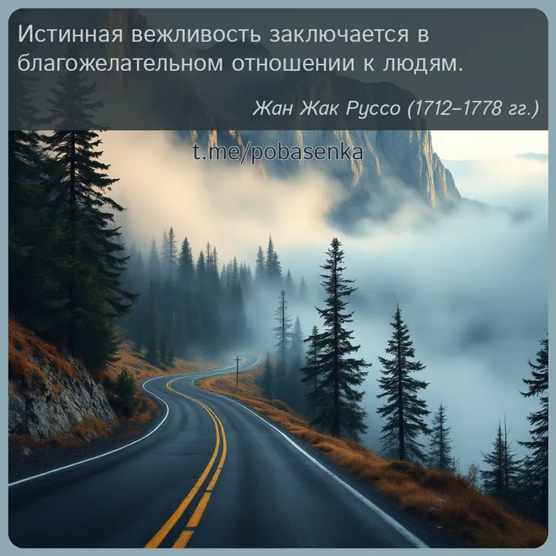 «Истинная вежливость заключается в благожелательном отношении к...» height="550" width="550"