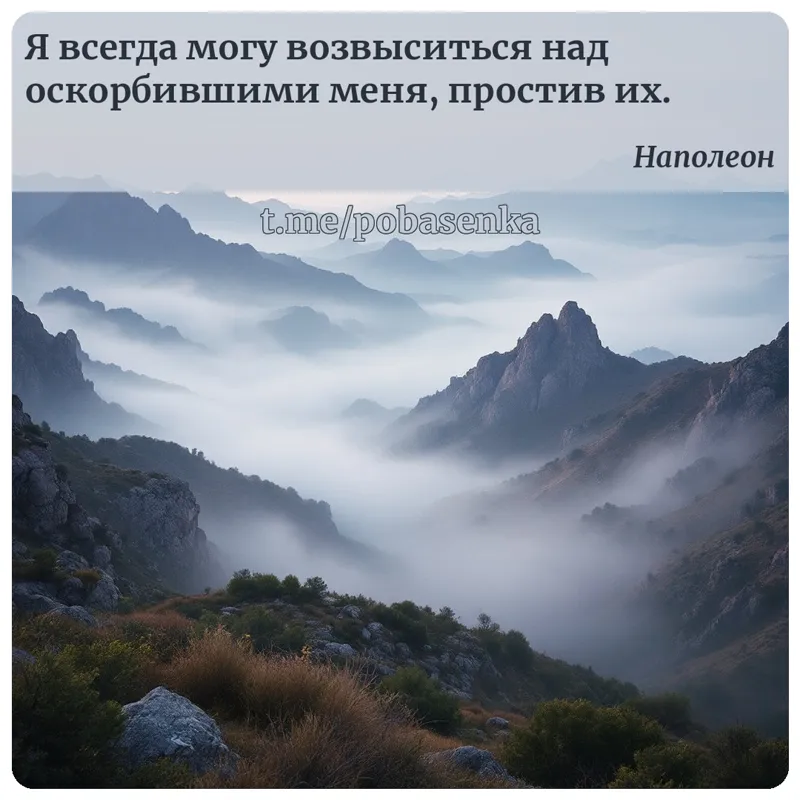 «Я всегда могу возвыситься над оскорбившими меня, простив...» height="550" width="550"