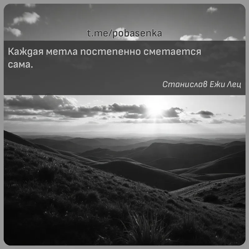 «Каждая метла постепенно сметается...» height="550" width="550"