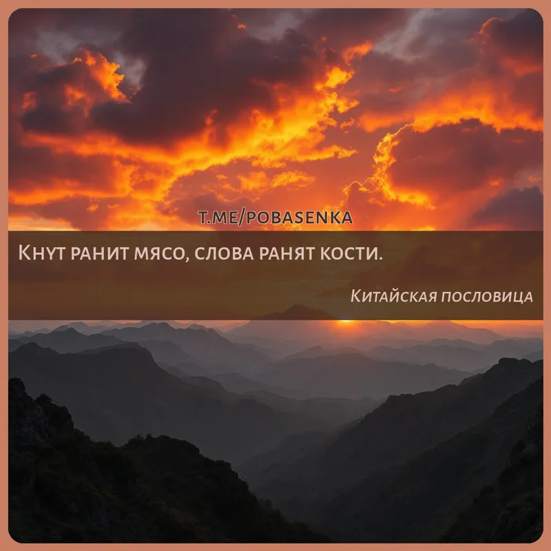 «Кнут ранит мясо, слова ранят...» height="550" width="550"