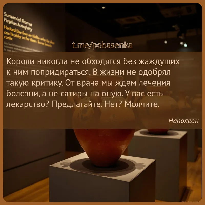 «Короли никогда не обходятся без жаждущих к ним попридираться. В жизни не одобрял такую критику. От врача мы ждем лечения...» height="550" width="550"