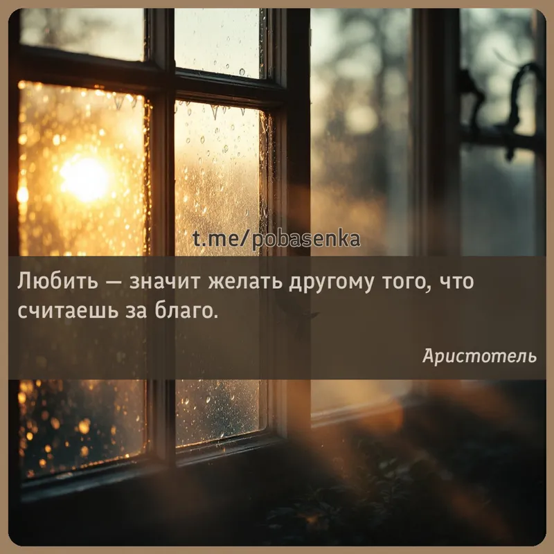 «Любить — значит желать другому того, что считаешь за...» height="550" width="550"