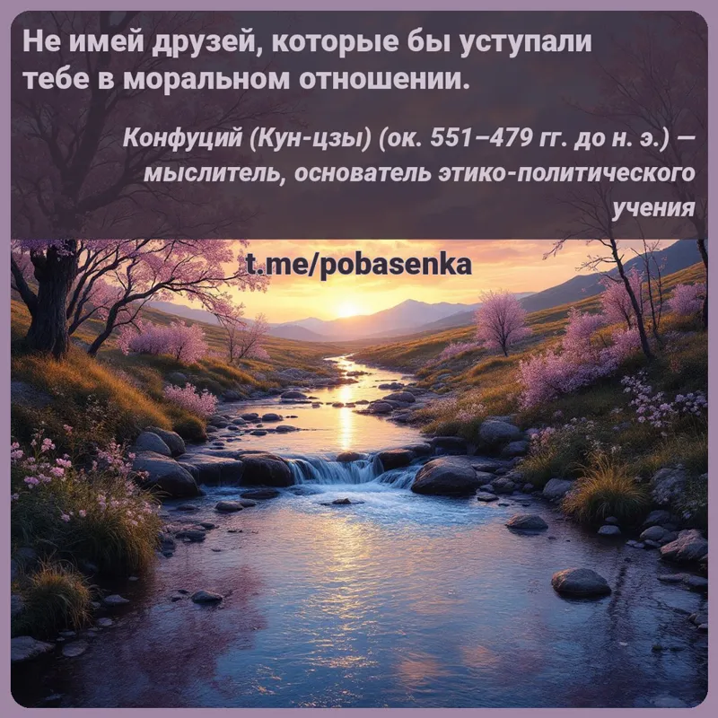 «Не имей друзей, которые бы уступали тебе в моральном...» height="550" width="550"