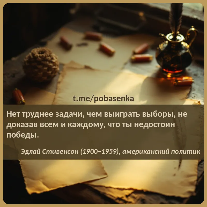 «Нет труднее задачи, чем выиграть выборы, не доказав всем и каждому, что ты недостоин...» height="550" width="550"