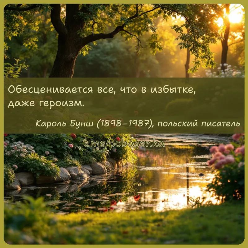 «Обесценивается все, что в избытке, даже...» height="550" width="550"