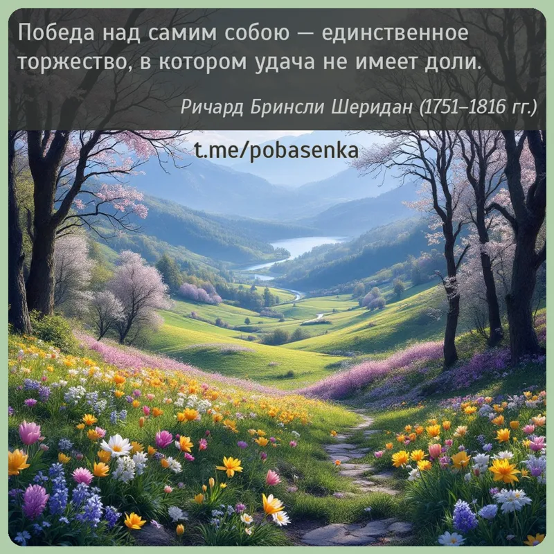 «Победа над самим собою — единственное торжество, в котором удача не имеет...» height="550" width="550"