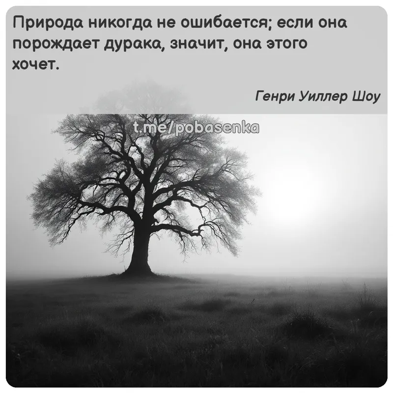 «Природа никогда не ошибается; если она порождает дурака, значит, она этого...» height="550" width="550"