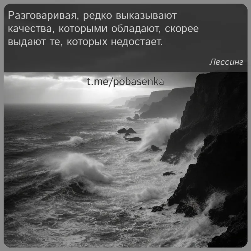 «Разговаривая, редко выказывают качества, которыми обладают, скорее выдают те, которых...» height="550" width="550"