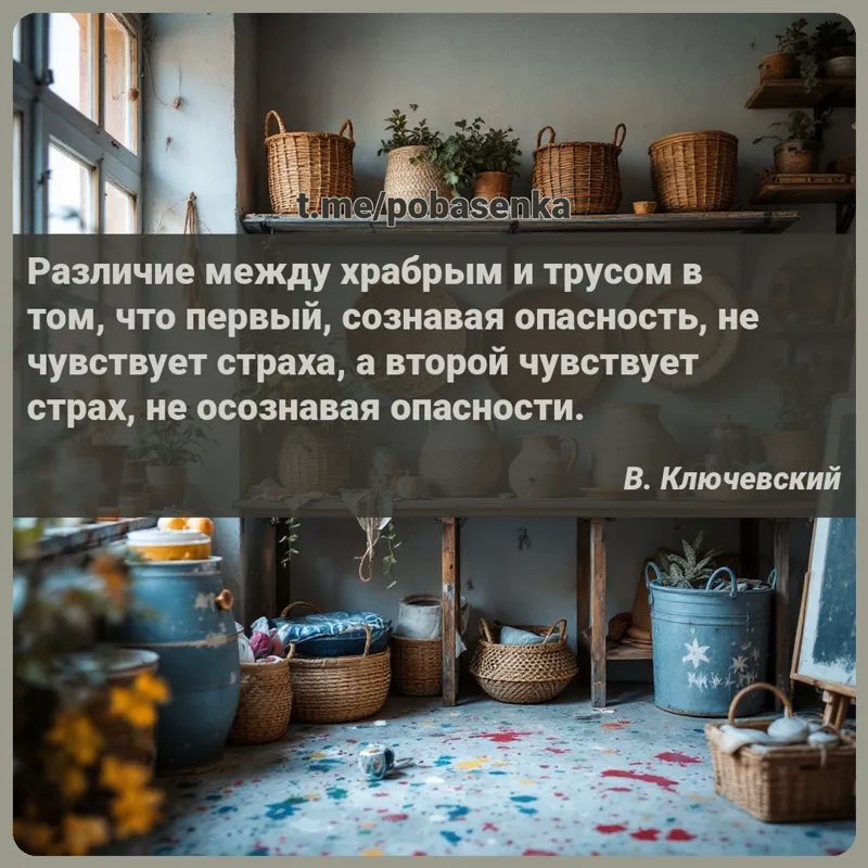«Различие между храбрым и трусом в том, что первый, сознавая опасность, не чувствует страха, а второй чувствует страх, не...» height="550" width="550"