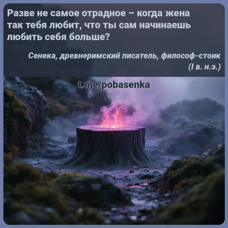 «Разве не самое отрадное когда жена так тебя любит, что ты сам начинаешь любить себя...» height="550" width="550"
