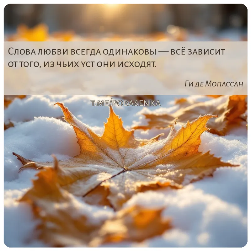 «Слова любви всегда одинаковы — всё зависит от того, из чьих уст они...» height="550" width="550"