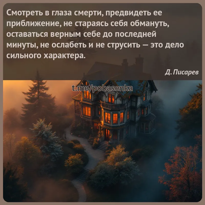 «Смотреть в глаза смерти, предвидеть ее приближение, не стараясь себя обмануть, оставаться верным себе до последней минуты,...» height="550" width="550"