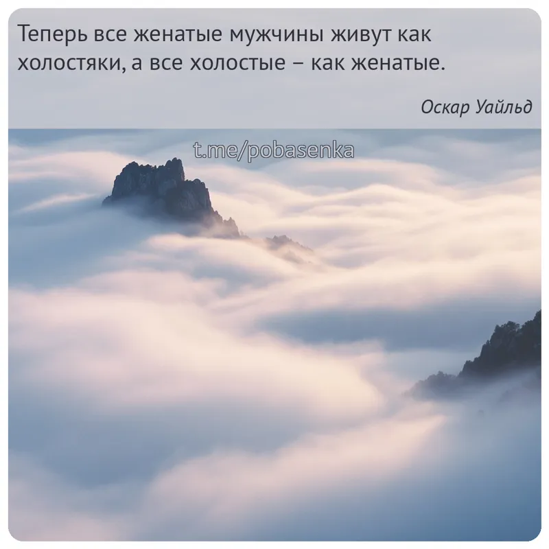 «Теперь все женатые мужчины живут как холостяки, а все холостые как...» height="550" width="550"